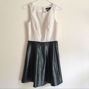 Sleeveless faux leather Mini Dress
